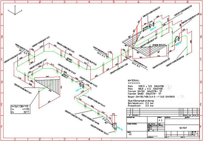 Pipe isometric drawing software